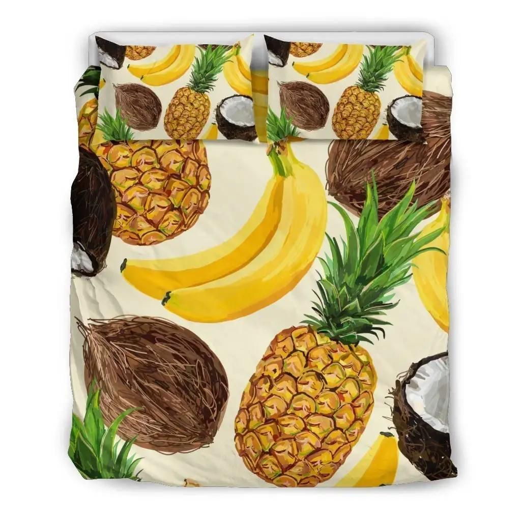 Tropical Fruits Pattern Print Duvet Cover Bedding Set