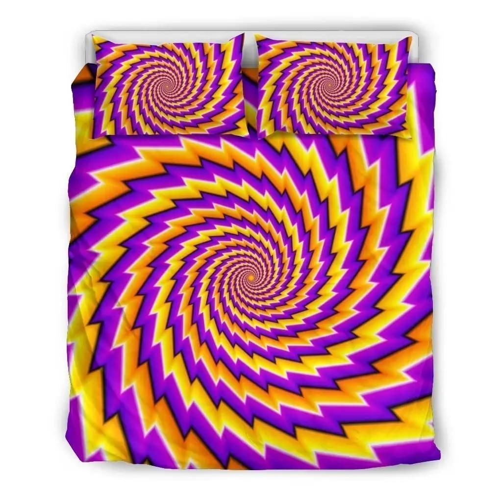 Yellow Twisted Moving Optical Illusion Duvet Cover Bedding Set