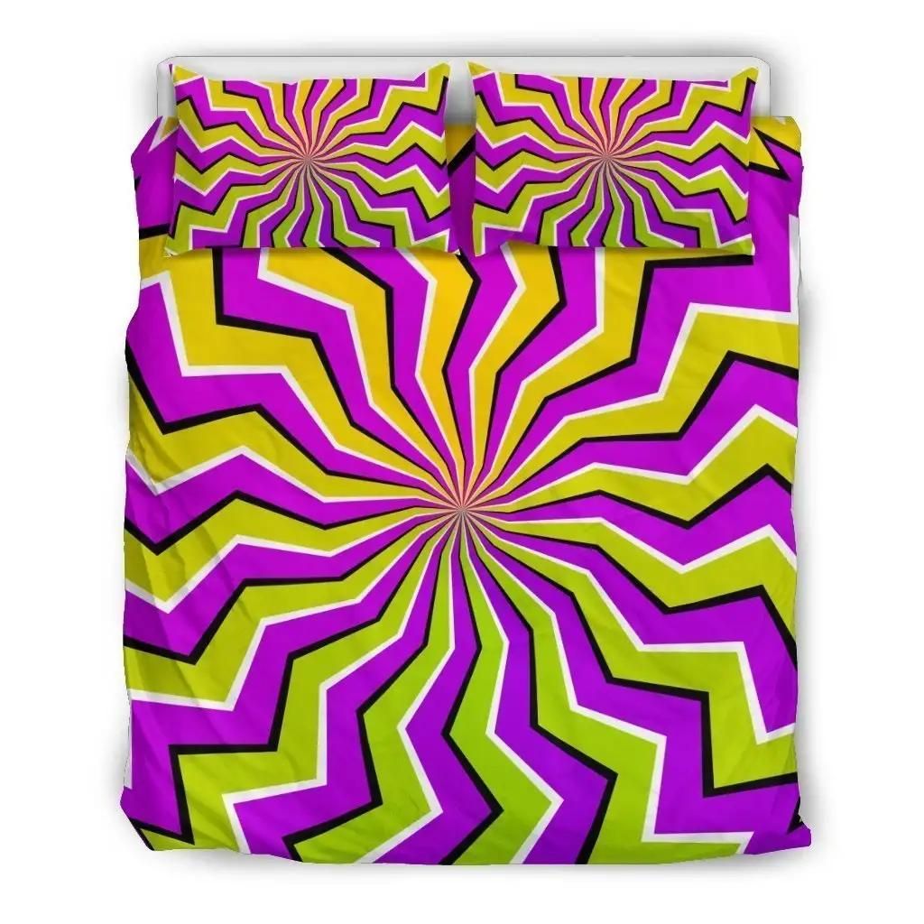 Colorful Dizzy Moving Optical Illusion Duvet Cover Bedding Set