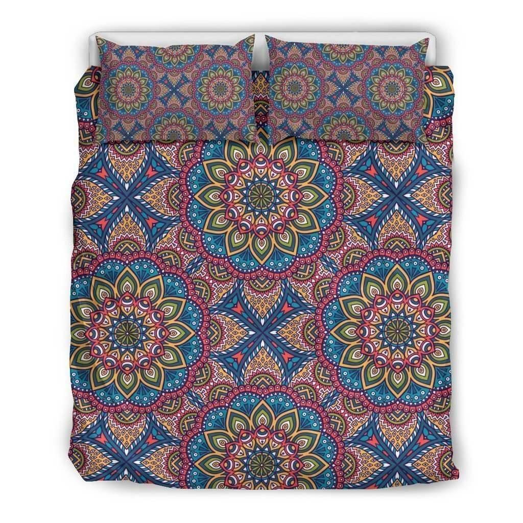 Colorful Bohemian Mandala Pattern Print Duvet Cover Bedding Set