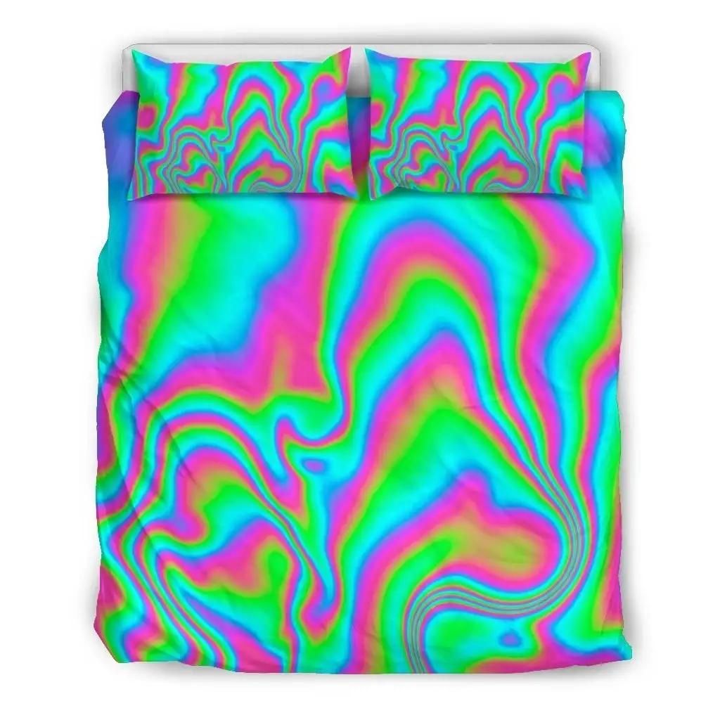 Abstract Psychedelic Trippy Print Duvet Cover Bedding Set