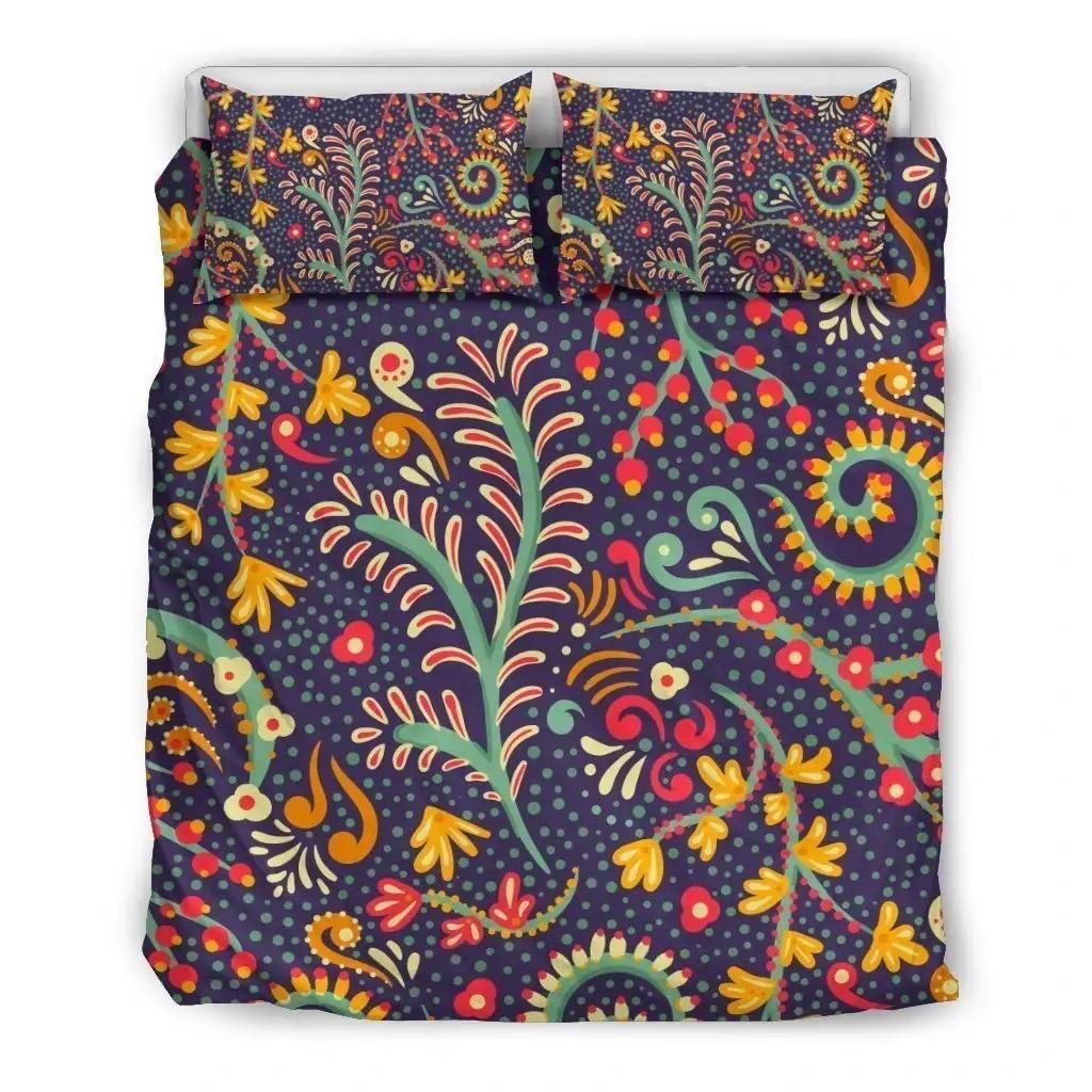 Mandala Floral Bohemian Pattern Print Duvet Cover Bedding Set