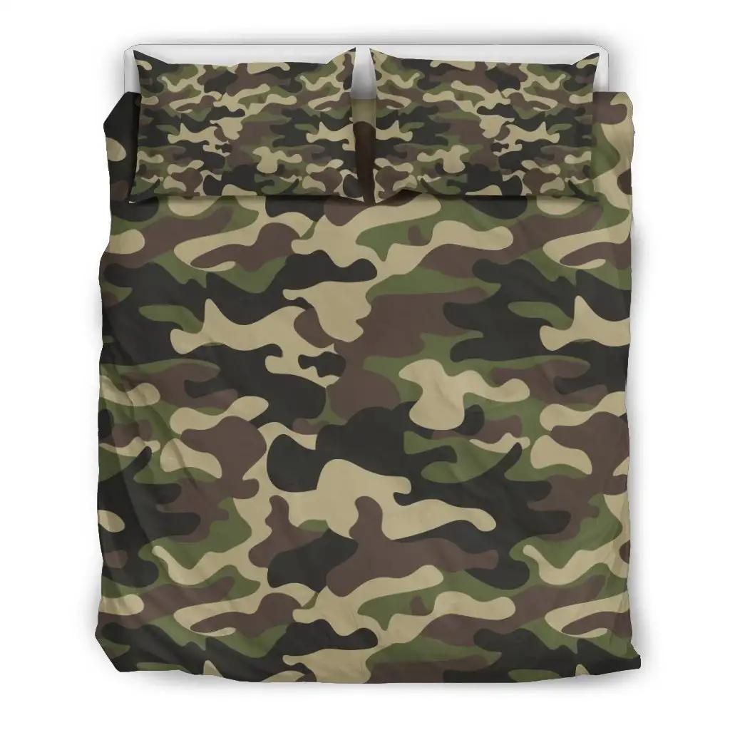Army Green Camouflage Print Duvet Cover Bedding Set