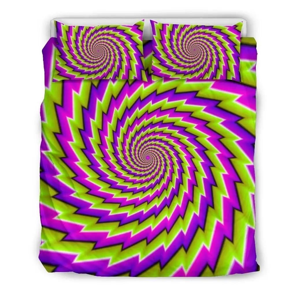 Green Twisted Moving Optical Illusion Duvet Cover Bedding Set