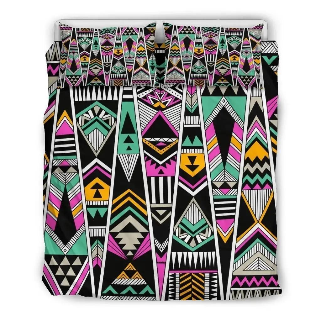 Vintage Tribal Aztec Pattern Print Duvet Cover Bedding Set