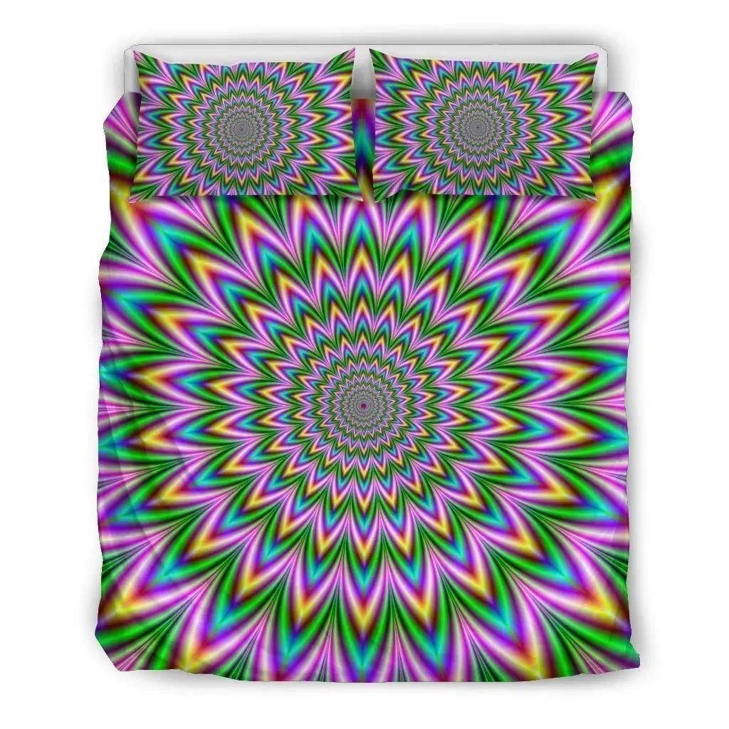 Psychedelic Radiant Optical Illusion Duvet Cover Bedding Set