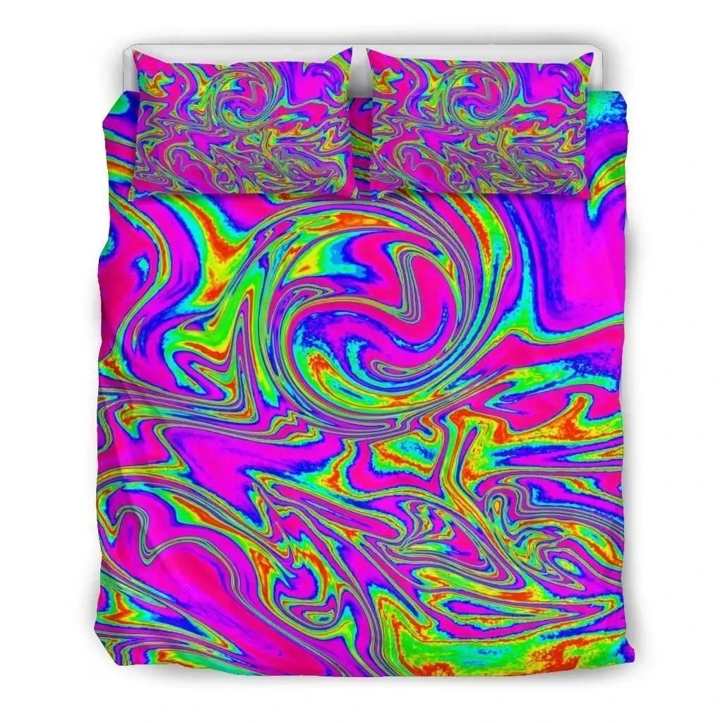 Abstract Psychedelic Liquid Trippy Print Duvet Cover Bedding Set