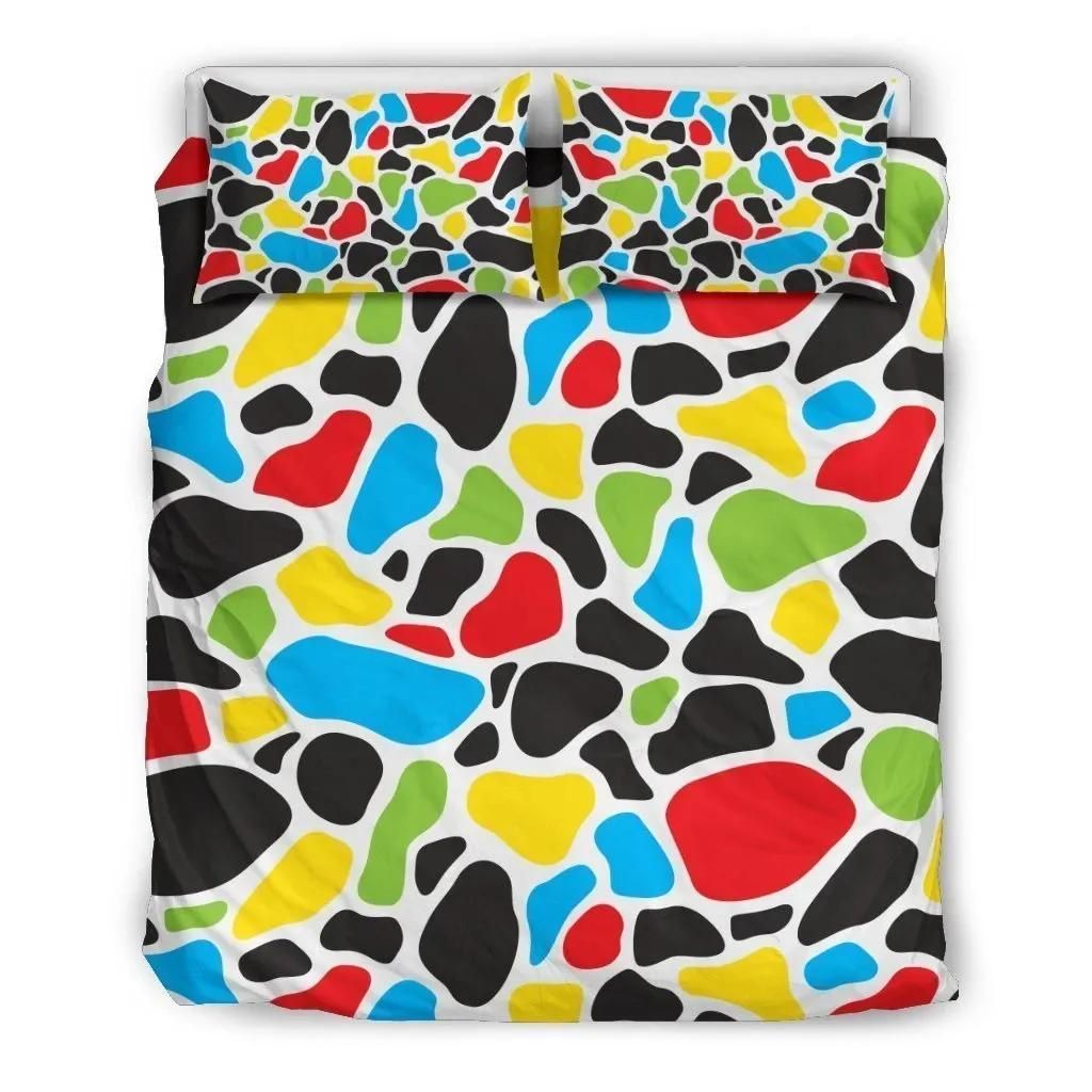 Colorful Cow Print Duvet Cover Bedding Set