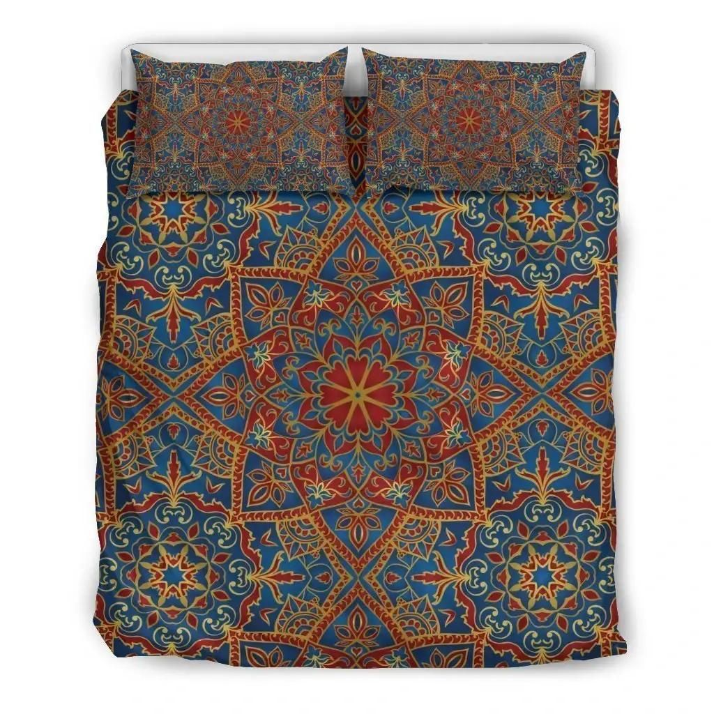 Bohemian Indian Mandala Pattern Print Duvet Cover Bedding Set