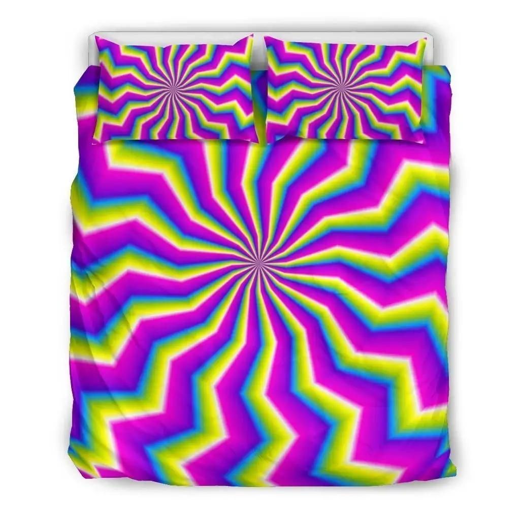 Green Dizzy Moving Optical Illusion Duvet Cover Bedding Set