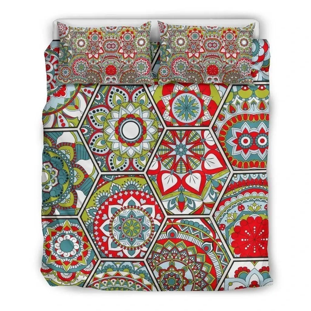 Oriental Mandala Bohemian Pattern Print Duvet Cover Bedding Set