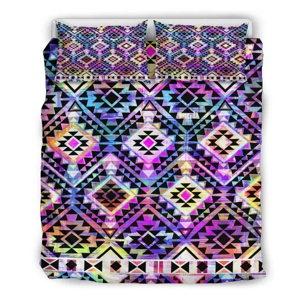 Colorful Aztec Pattern Print Duvet Cover Bedding Set