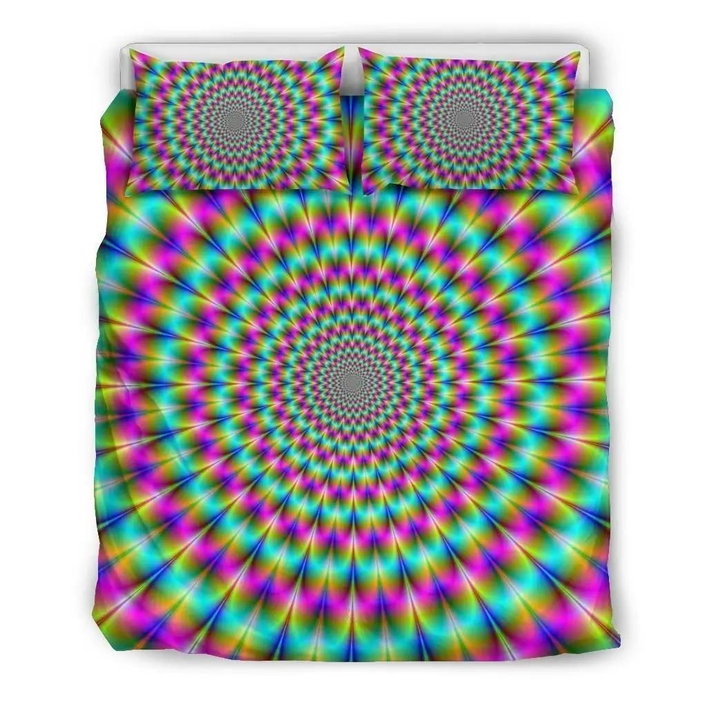 Psychedelic Rave Optical Illusion Duvet Cover Bedding Set