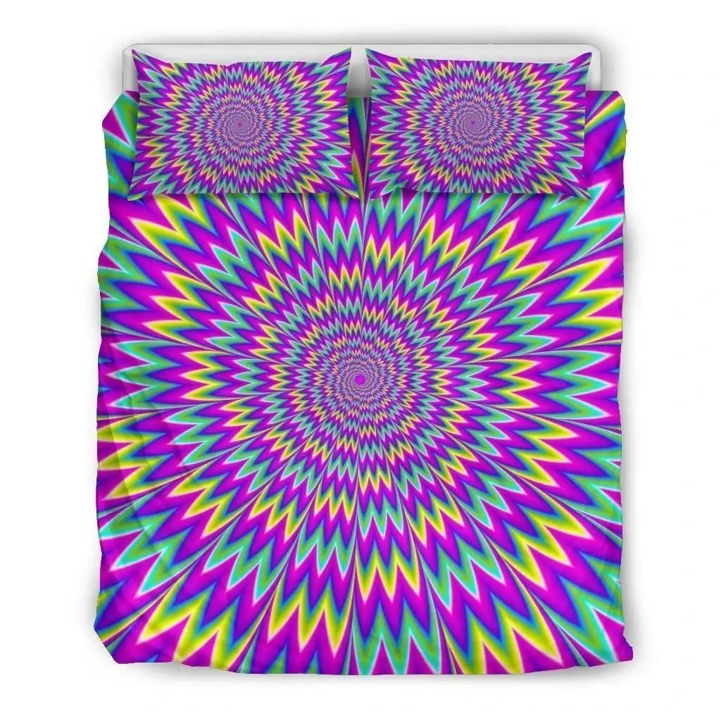 Spiky Spiral Moving Optical Illusion Duvet Cover Bedding Set