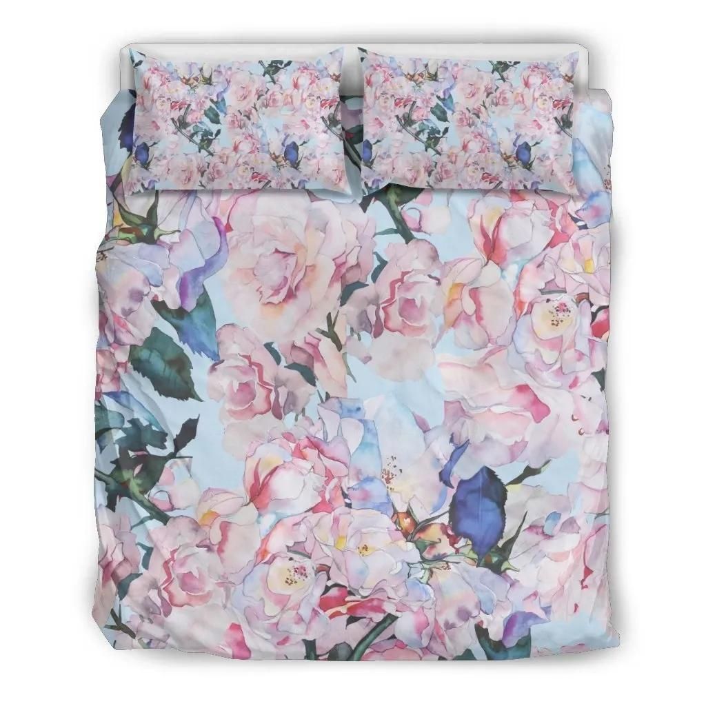 Blossom Floral Flower Pattern Print Duvet Cover Bedding Set