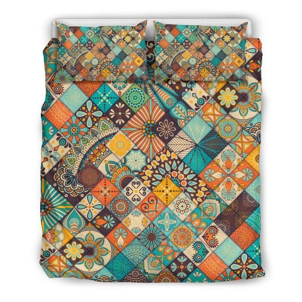 Vintage Mandala Bohemian Pattern Print Duvet Cover Bedding Set