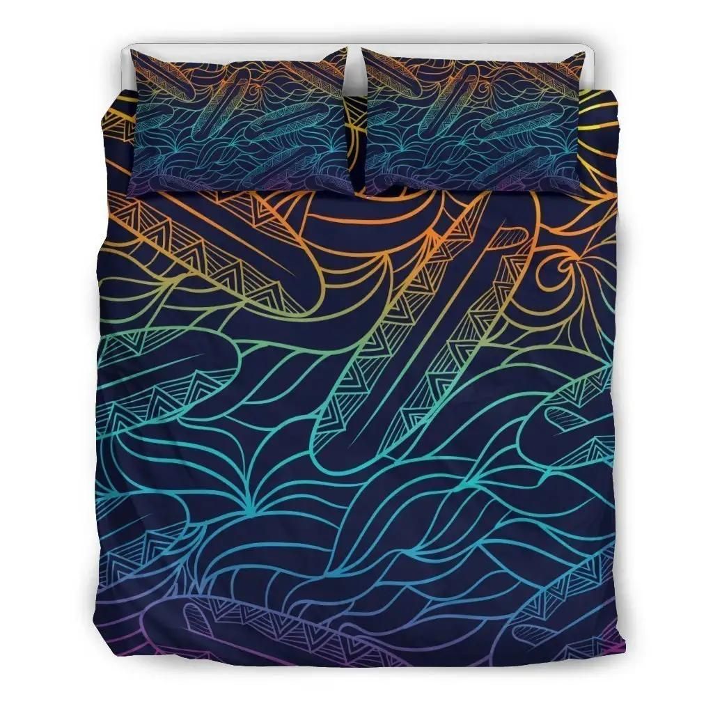 EDM Surfing Wave Pattern Print Duvet Cover Bedding Set