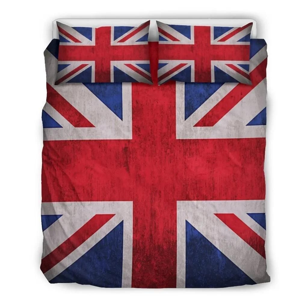 Rough Union Jack British Flag Print Duvet Cover Bedding Set