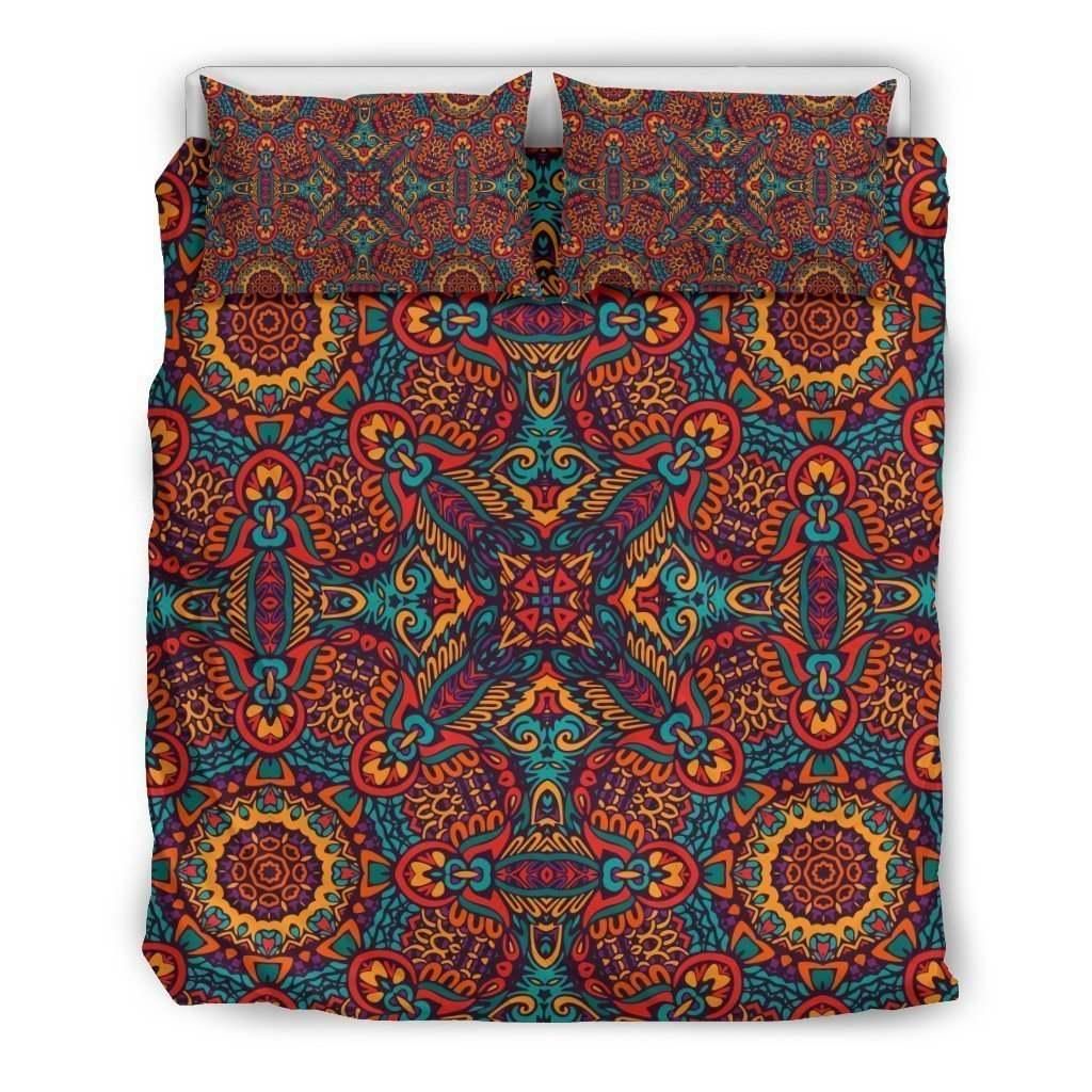 Bohemian Native Mandala Pattern Print Duvet Cover Bedding Set