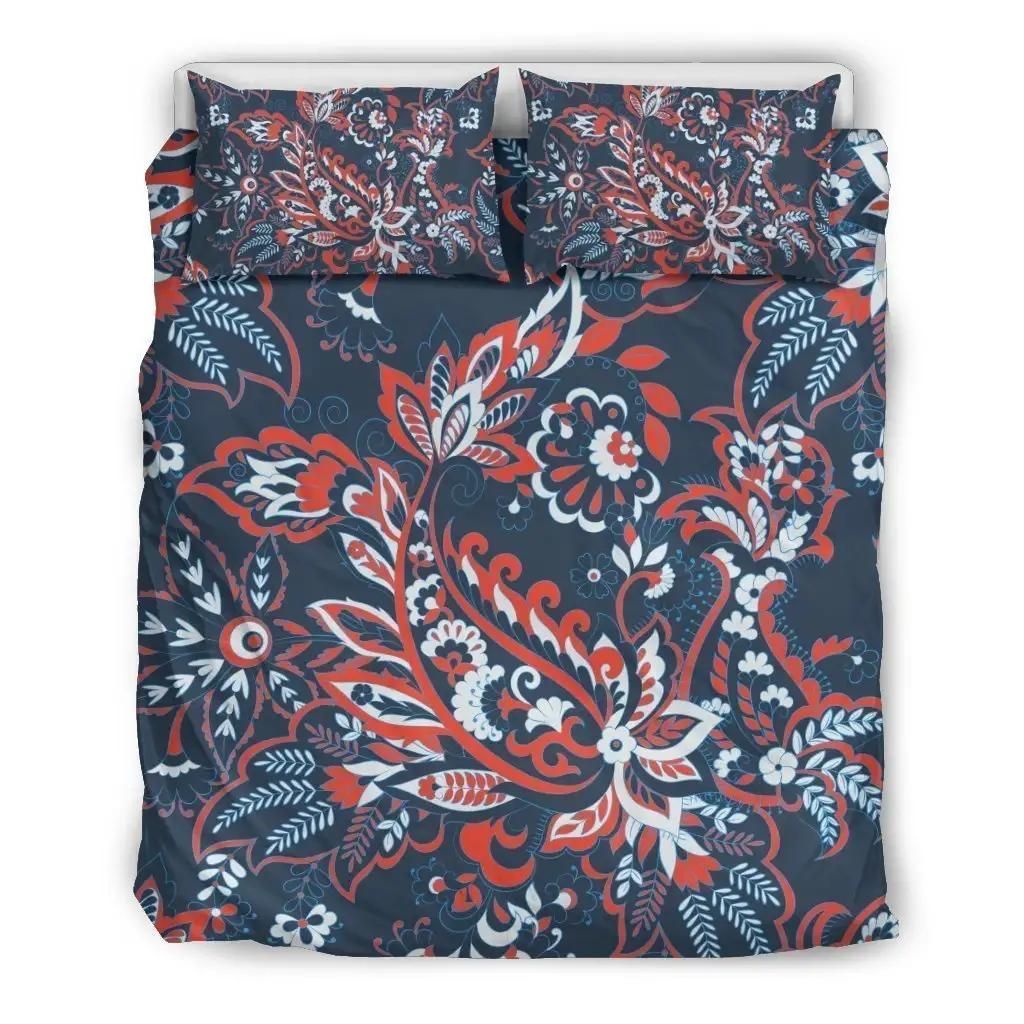 Paisley Floral Bohemian Pattern Print Duvet Cover Bedding Set