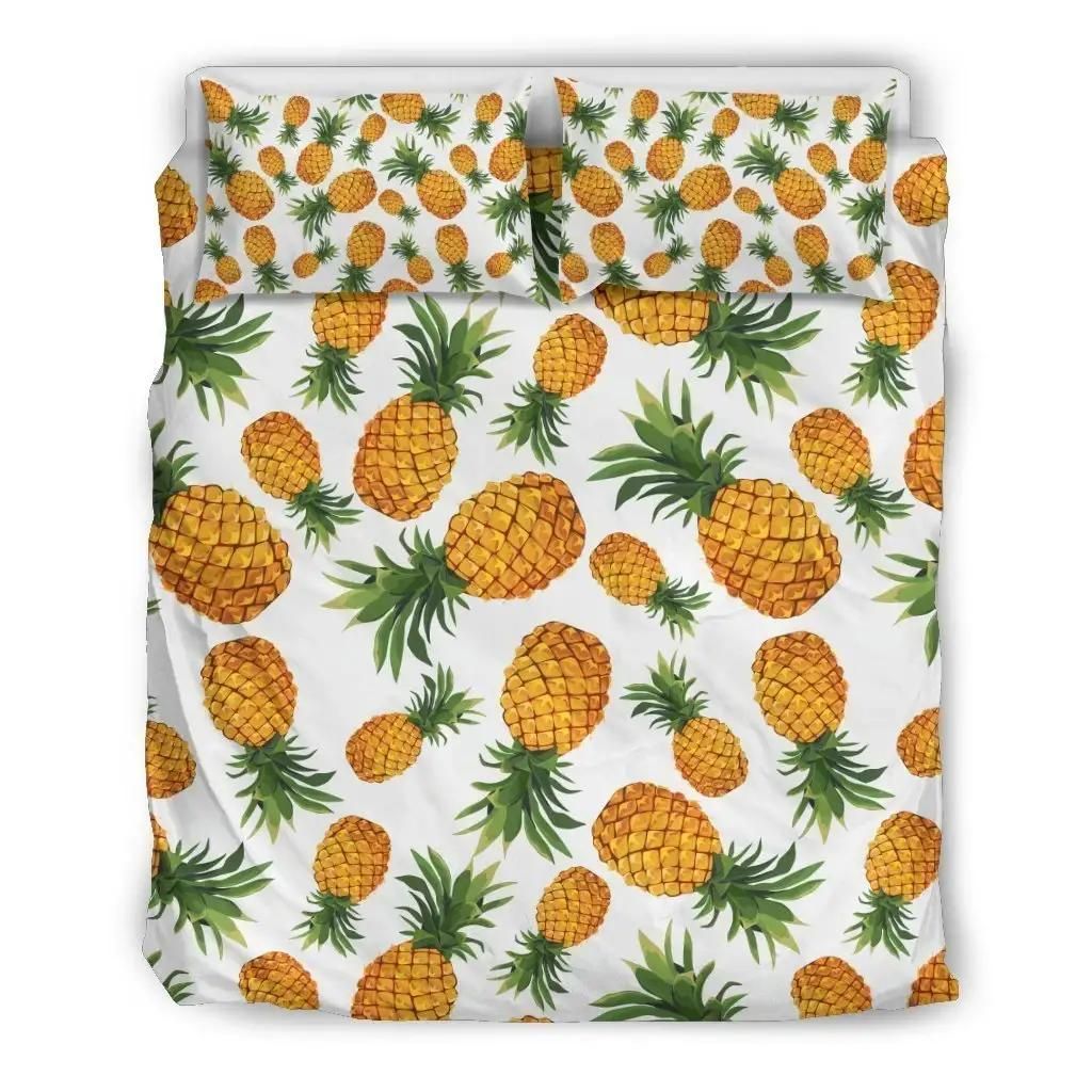 Summer Pineapple Pattern Print Duvet Cover Bedding Set