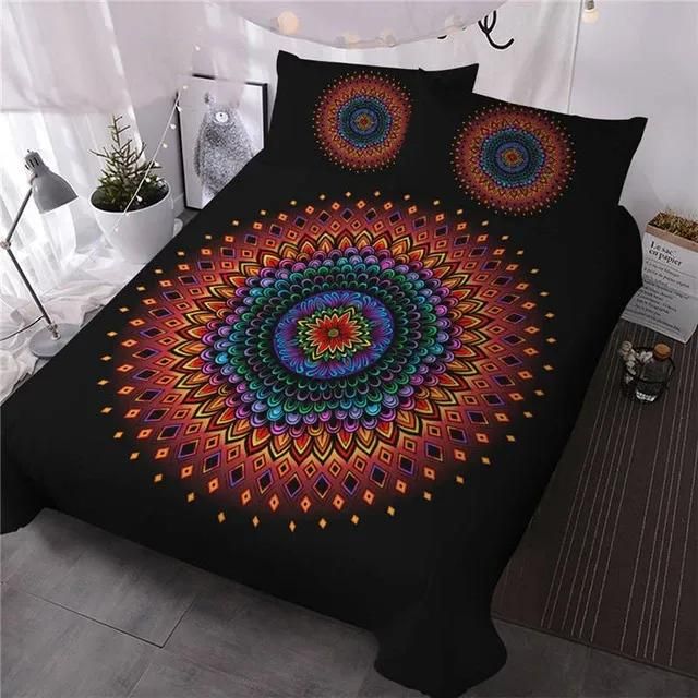 Floral Mandala Bedding Set Duvet Cover