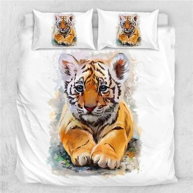 3D Tiger Baby Bedding Set Duvet Cover