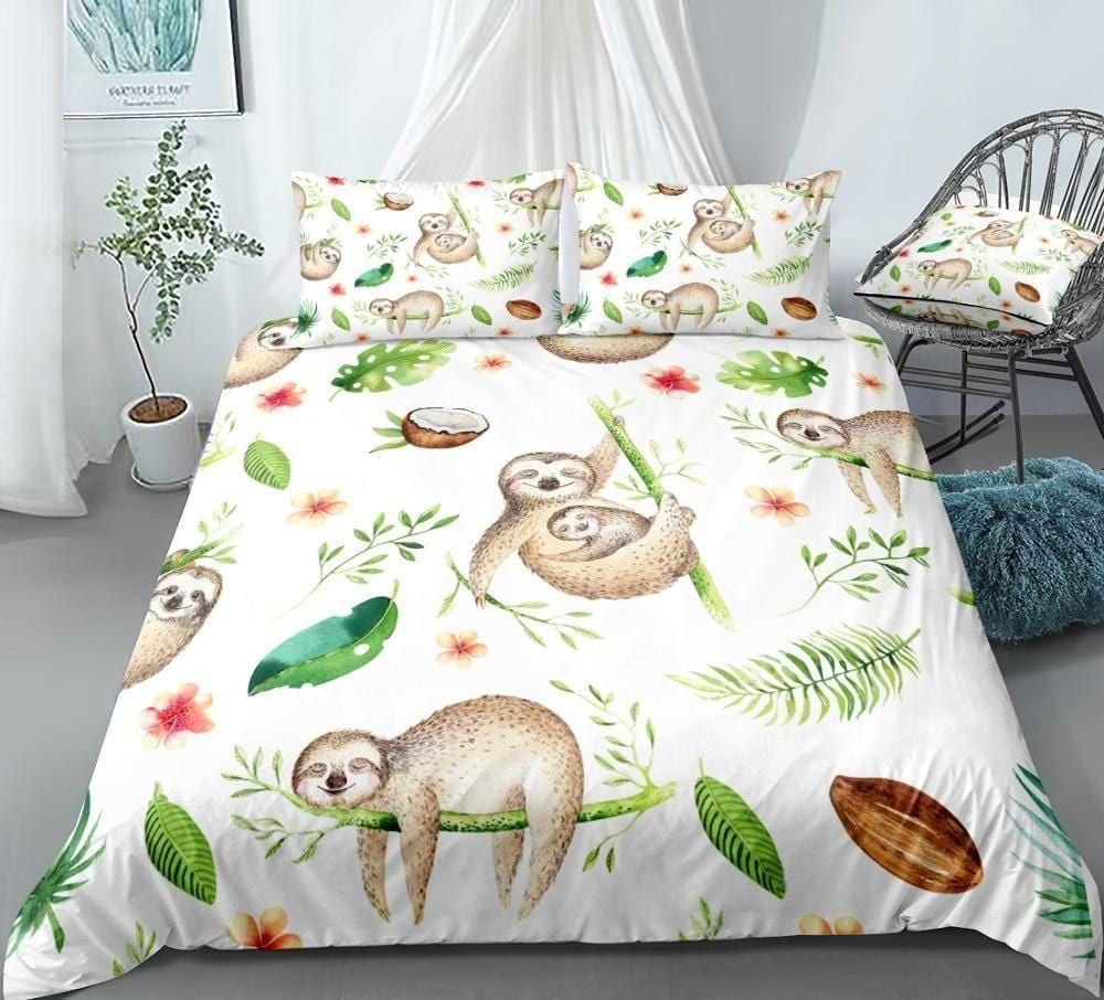 Cute Sloth Bedding Set Duvet Cover