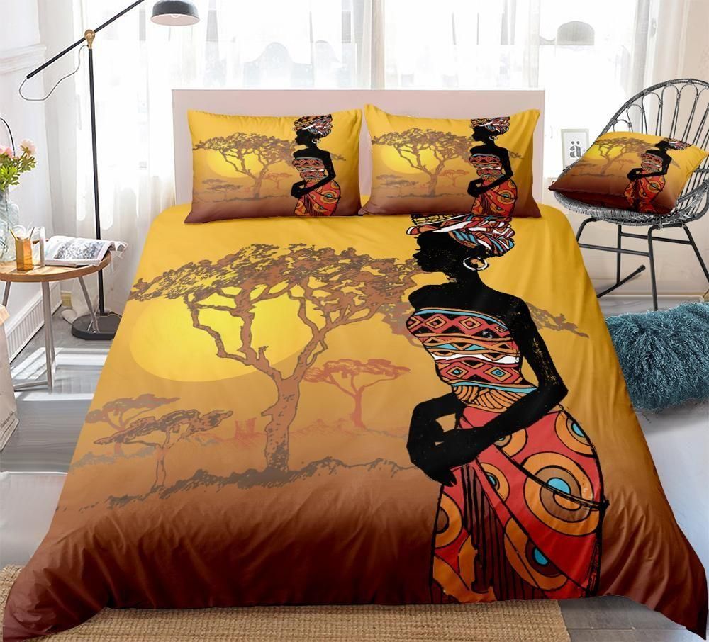 African Women Bedding Set Duvet Cover
