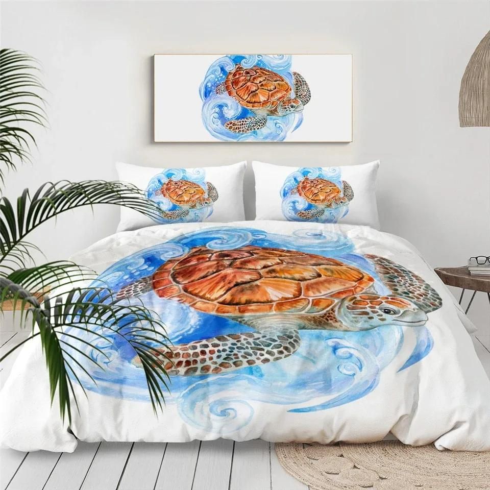 Sea Turtle Bedding Set Duvet Cover