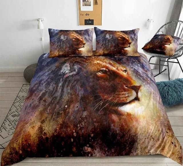 Wild Lion Art Bedding Set Duvet Cover