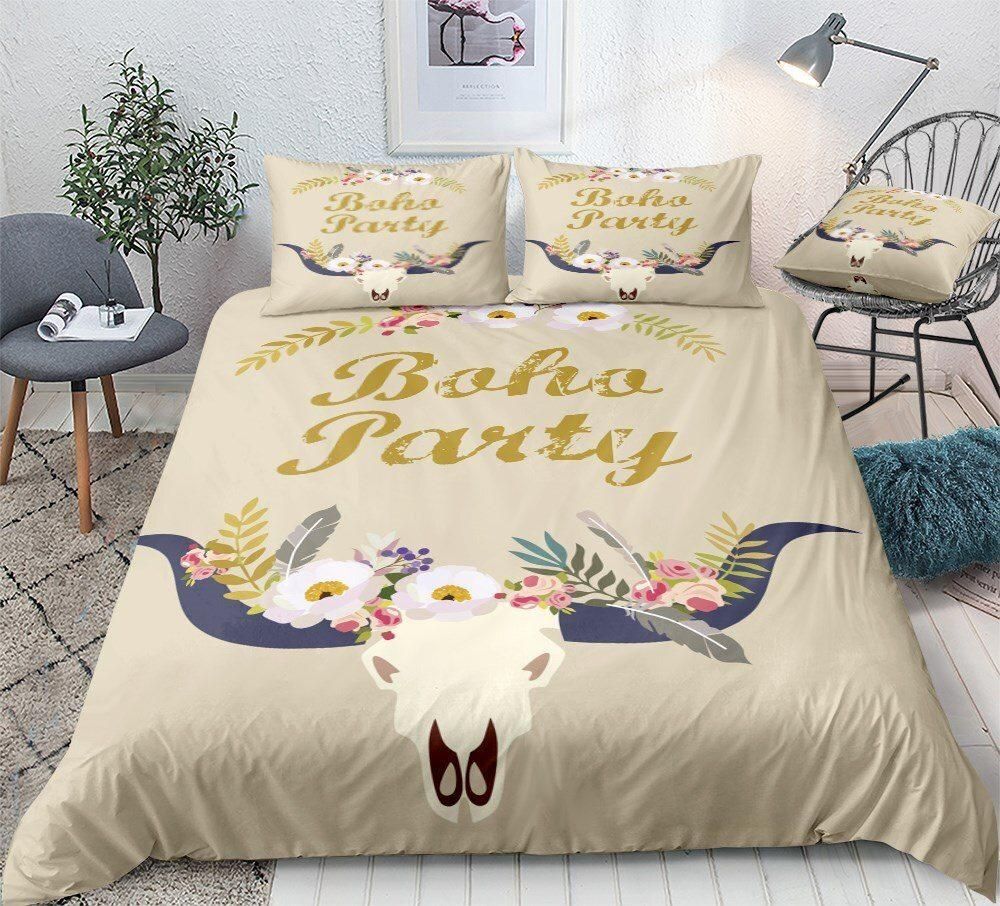 Boho Party TrophyHead Bedding Set Duvet Cover