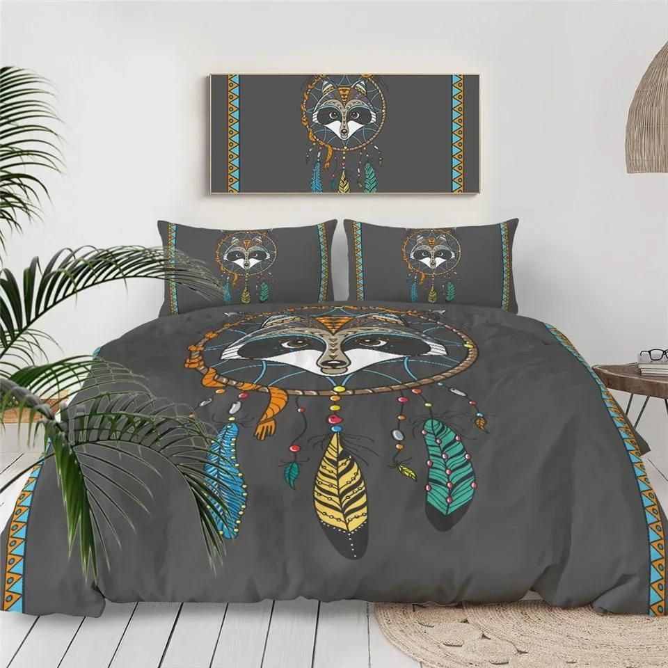 Raccoon Dreamcatcher Bedding Set Duvet Cover