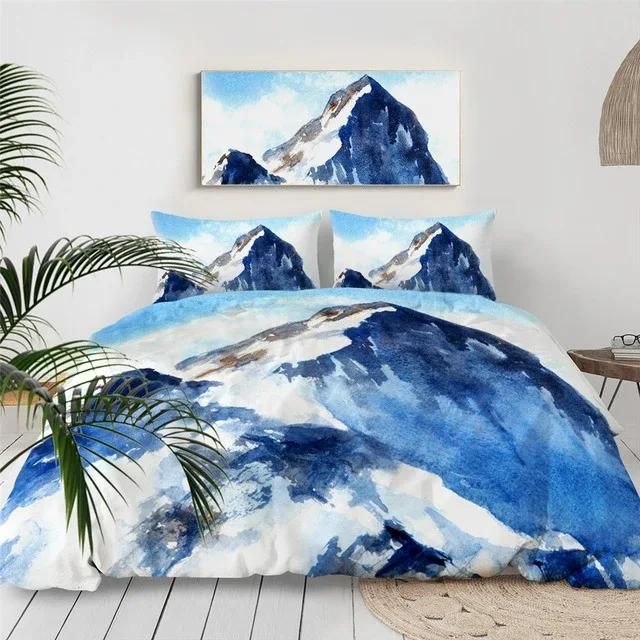 Snow Mountain Landscape Bedding Set Duvet Cover