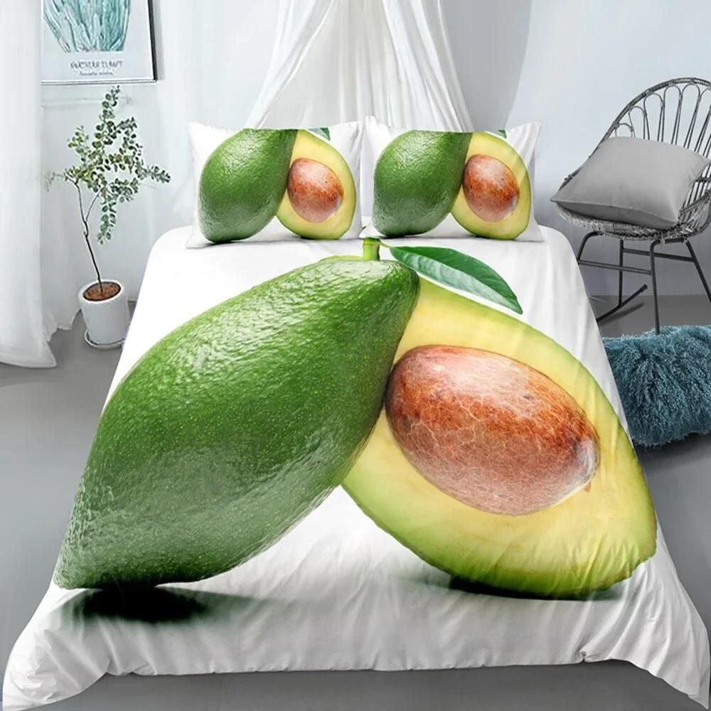 3D Avocado Bedding Set Duvet Cover