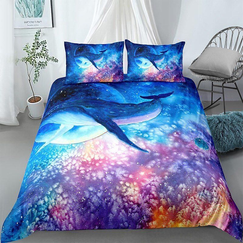Magical Blue Whale Bedding Set Duvet Cover