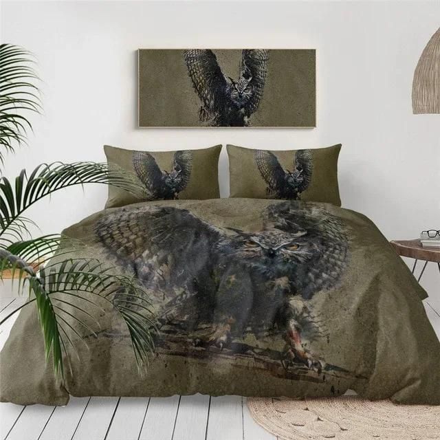 Wild Owl Bedding Set Duvet Cover
