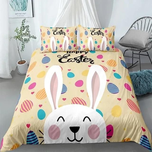 Rabbit Printed Bedding Set Duvet Cover