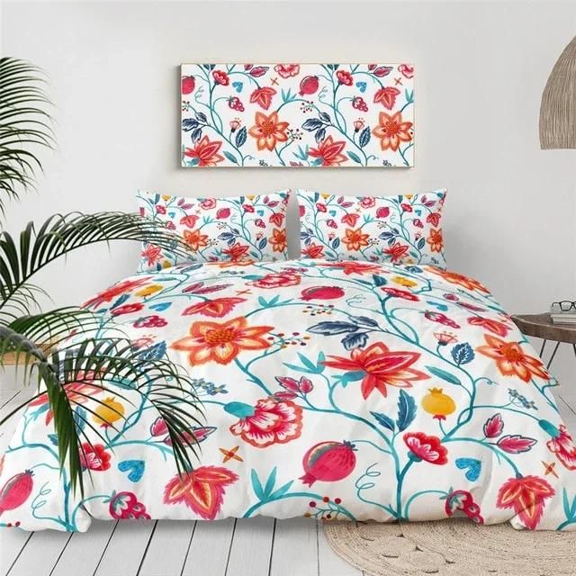 Watercolor Floral  Bedding Set Duvet Cover