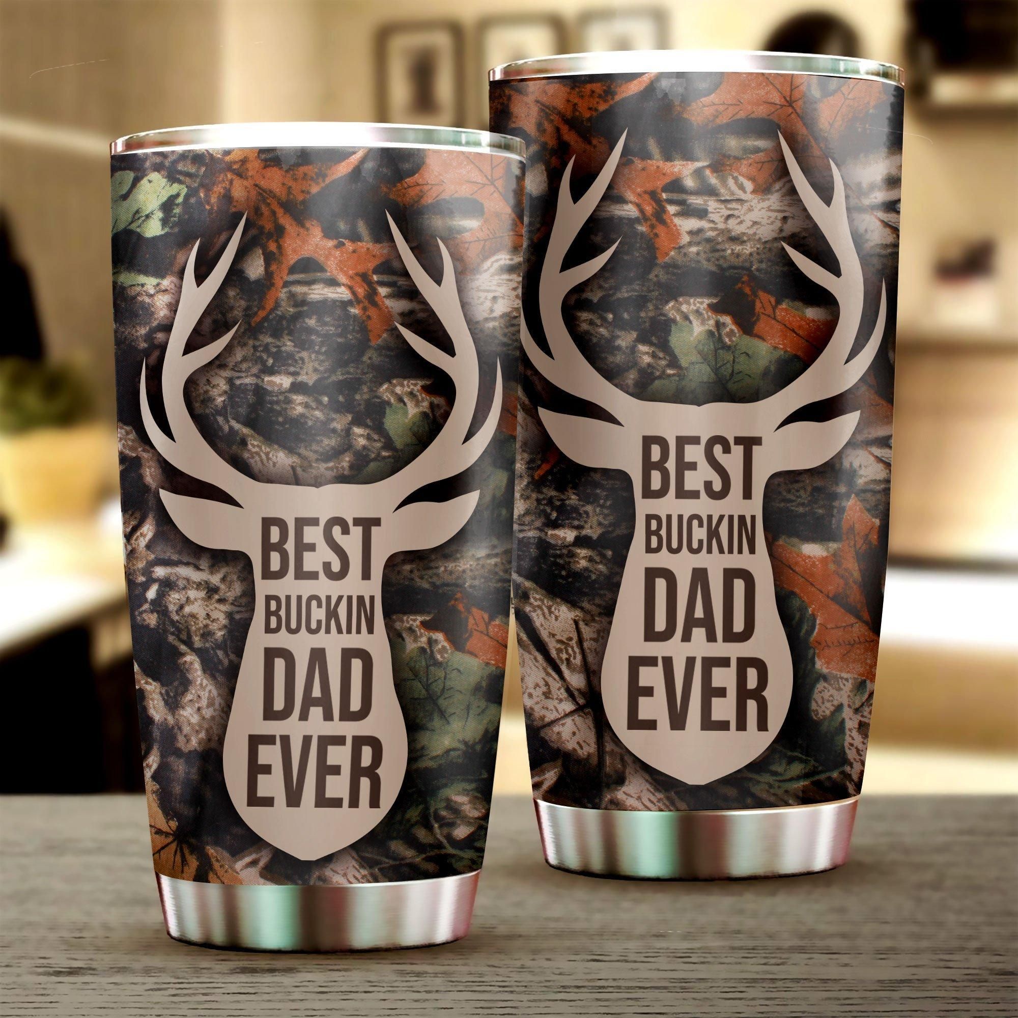 Hunting Best Buckin Dad Stainless Steel Tumbler Cup 20 Oz  Tc1081