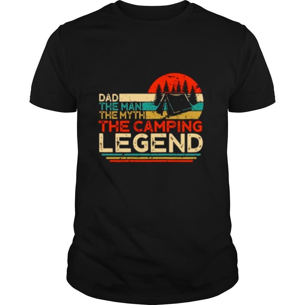 Dad The Man The Myth The Camping Legend Vintage Unisex T Shirt  H6942