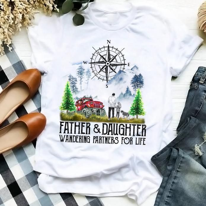 Father And Daughter Camping Unisex T Shirt  H6748