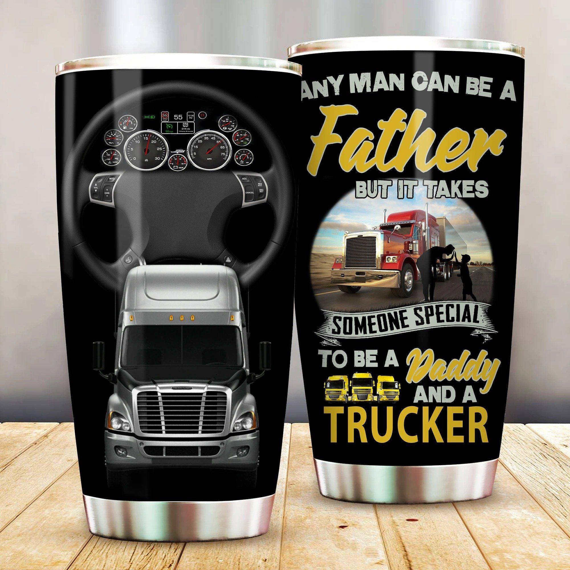 Trucker Dad Gift Stainless Steel Tumbler Cup 20 Oz  Tc2993