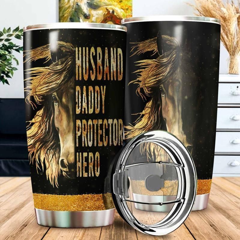 Husband Daddy Protector Hero Stainless Steel Tumbler Cup 20 Oz  Tc2788