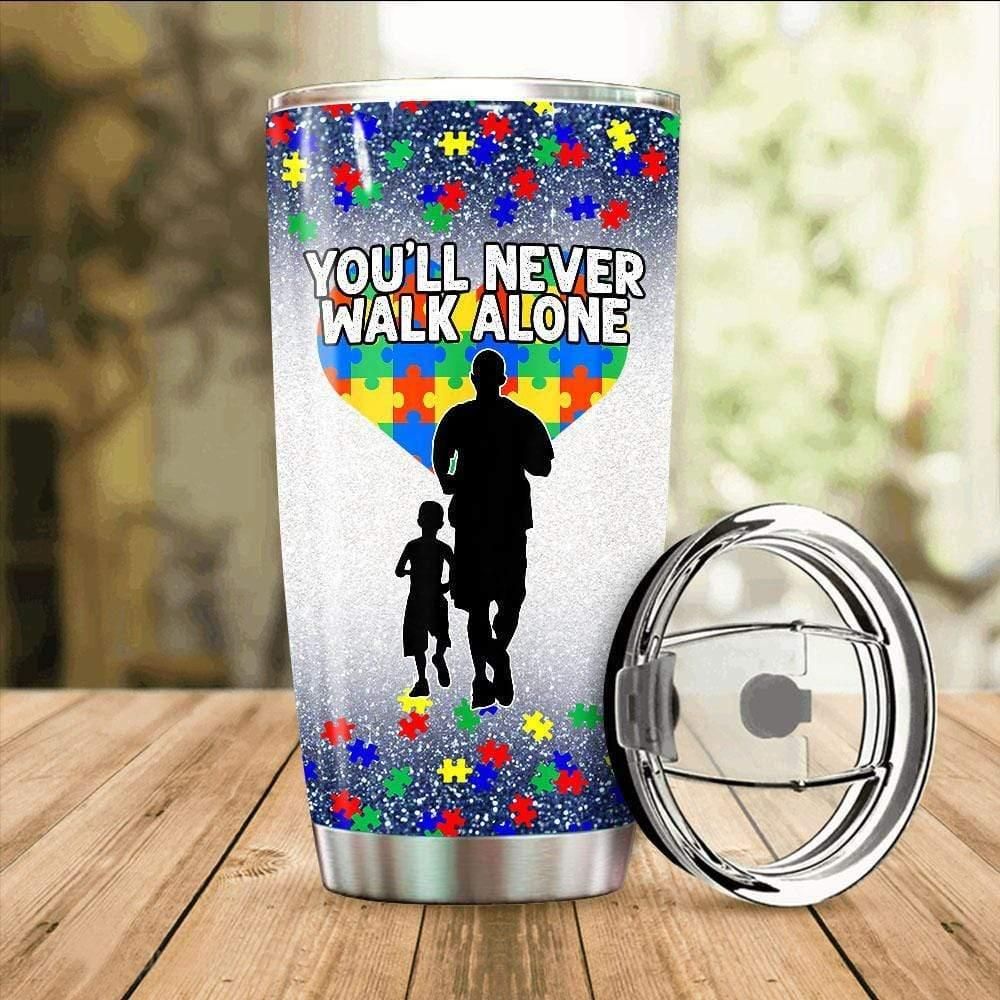 Father And Son Autism Awareness Stainless Steel Tumbler Cup 20 Oz  Tc2708