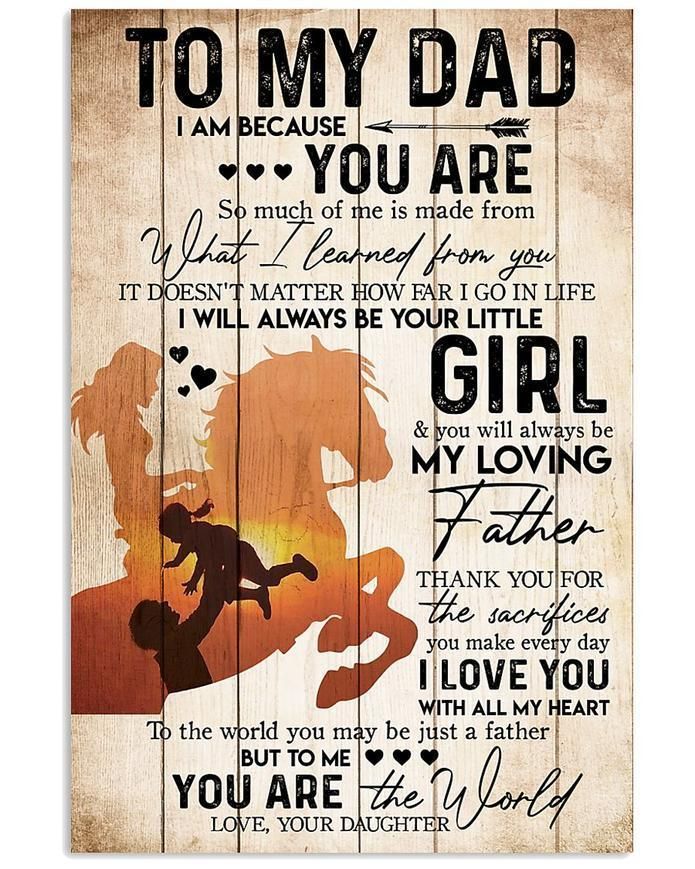 To My Dad - Thank You For The Sacrifices Dad'S Gift Edge-To-Edge Printed Poster   P1469