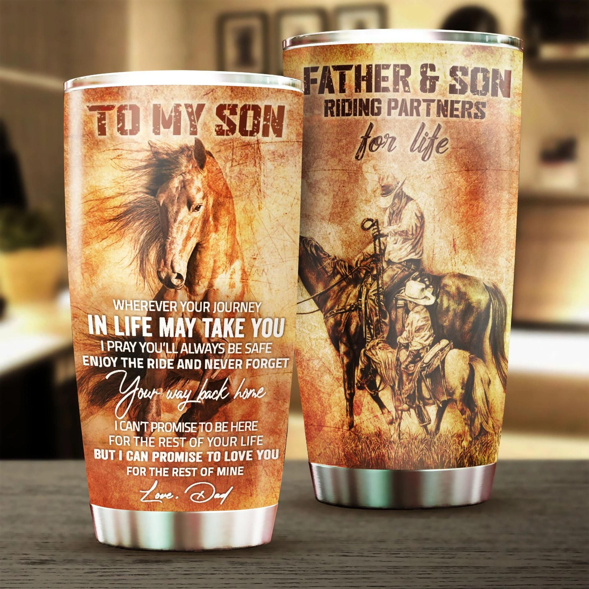 To My Son From Dad I Pray You'Ll Always Be Safe Son Gift Tumbler Stainless Steel Tumbler Cup 20 Oz  Tc2676