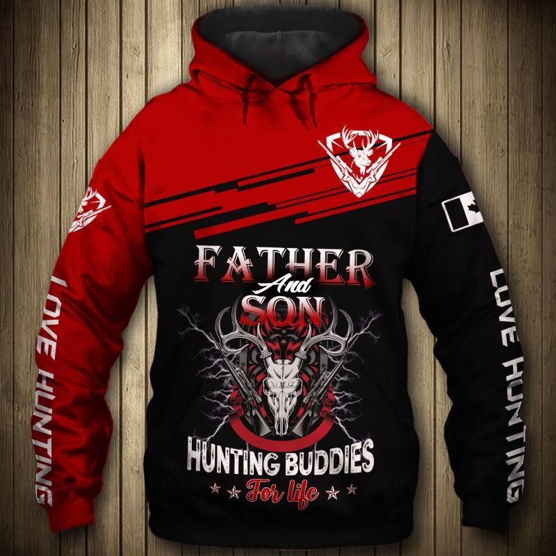 Father And Son Hunting Buddies For Life Canadian Flag 3D All Over Print Ht7230