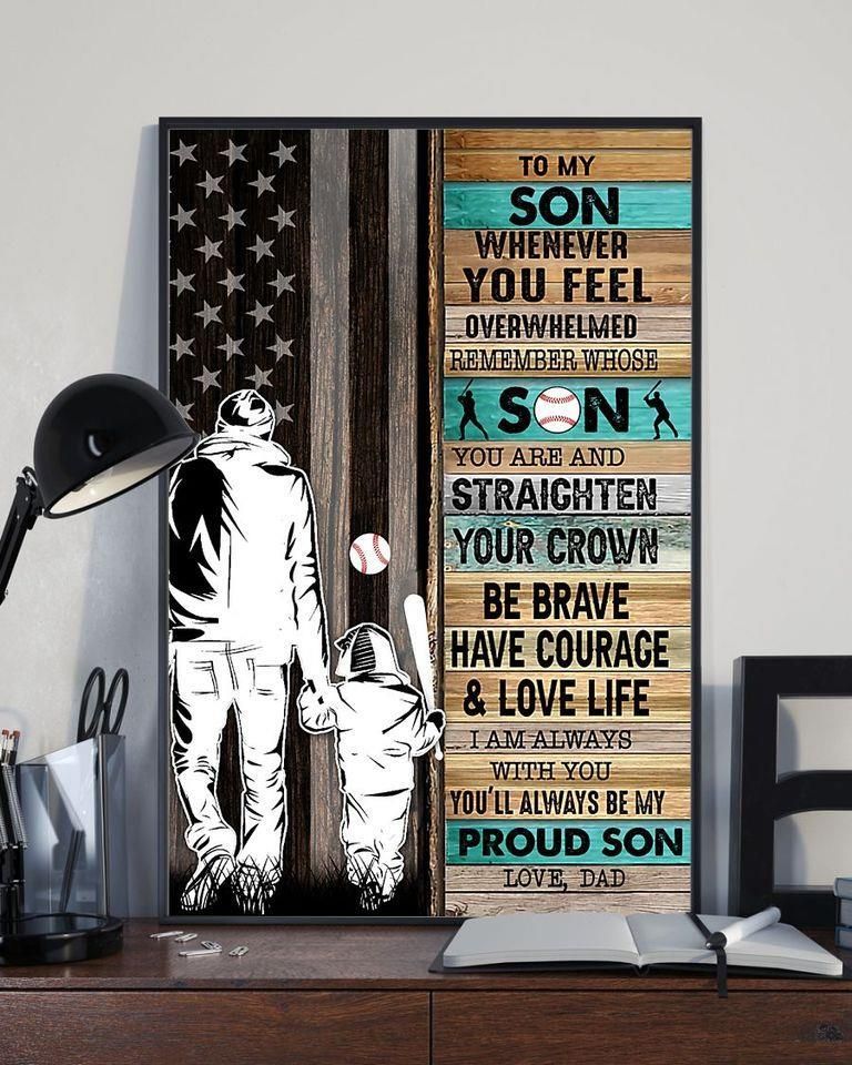 To My Son From Dad Edge-To-Edge Printed Poster   P1288