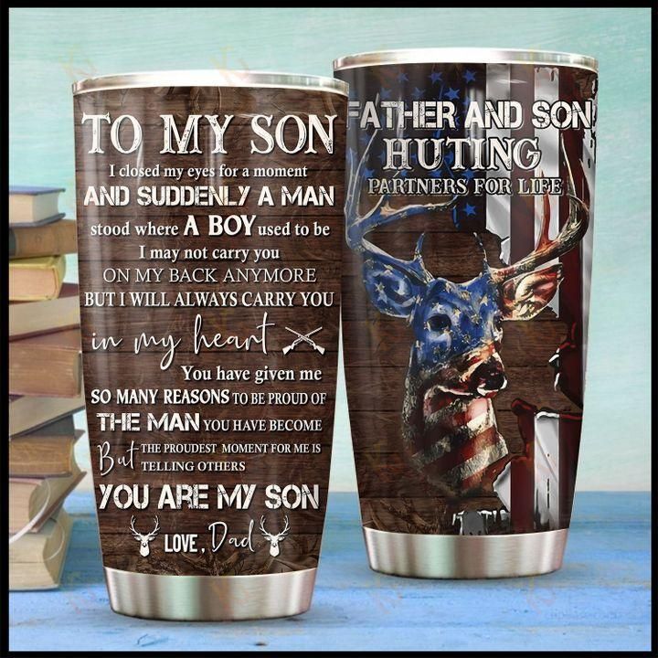 Hunting - To My Son From Dad - Dad Gift Stainless Steel Tumbler Cup 20 Oz  Tc2440
